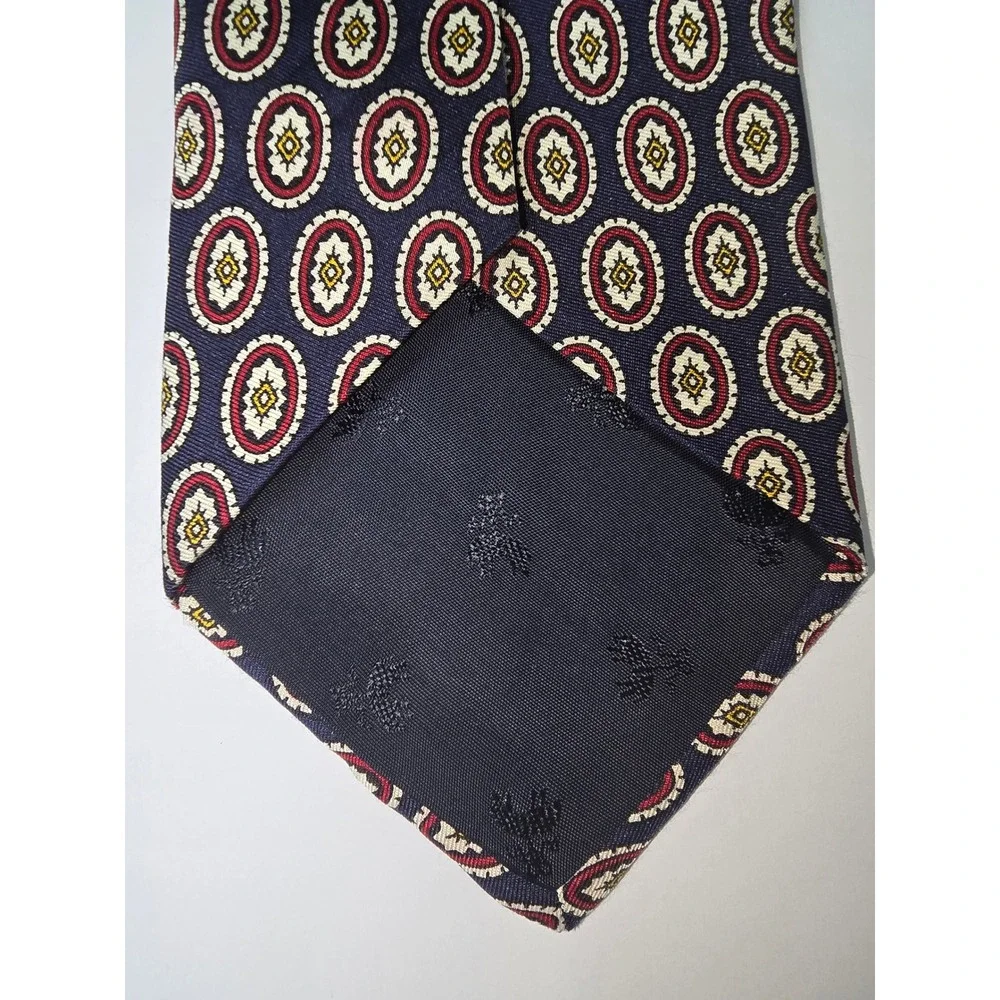 Brooks Brothers Makers Tie Mens OS‎ Navy Red Silk Geometric Teardrop 2 Pack Lot
